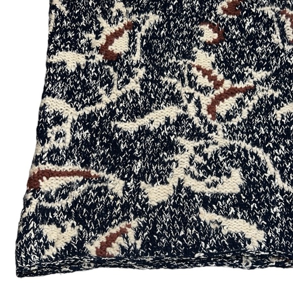 {EUC Joseph Abboud Cashmere Linen Cotton Pullover Sweater Navy Nature Medium} - Picture 4 of 7